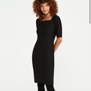 Ann Taylor square neck sheath dress